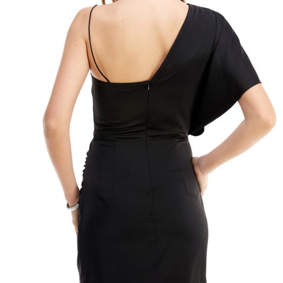 TCEC | NWOT | One Shoulder Asymmetrical Dress | S, M, L | Black | CD01234 - Picture 5 of 5